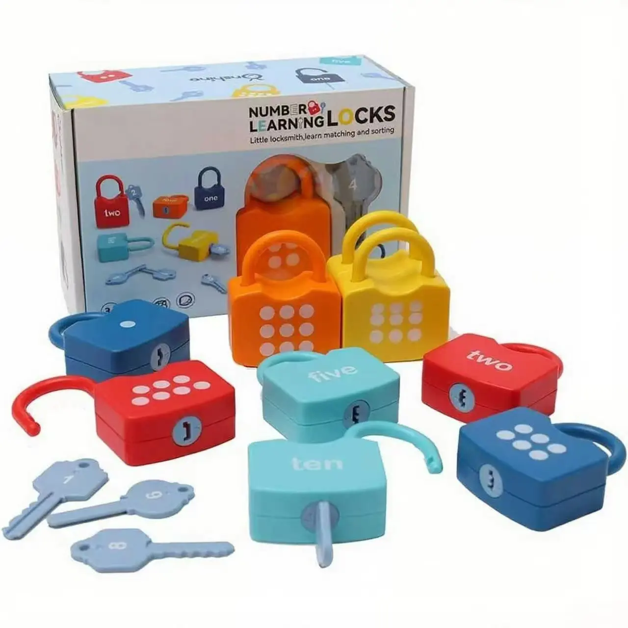 Summervibes Number Lock & Key Toy –  Matching & Counting Game for Early Learning Deals for You Days