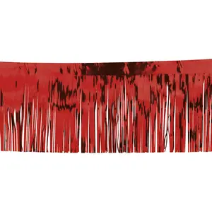 10 ft. x 15" Red Metallic Float Fringe Decoration