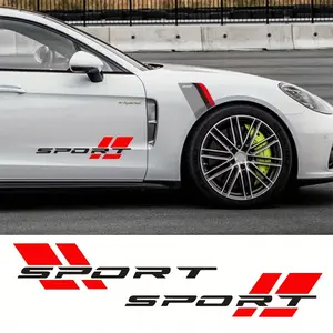 Sporty Car Body Sticker Set, Car Decals, Durable Vinyl Material, Fashion Letters & Graphics Design, Perfectly Enhances Your Car Charm