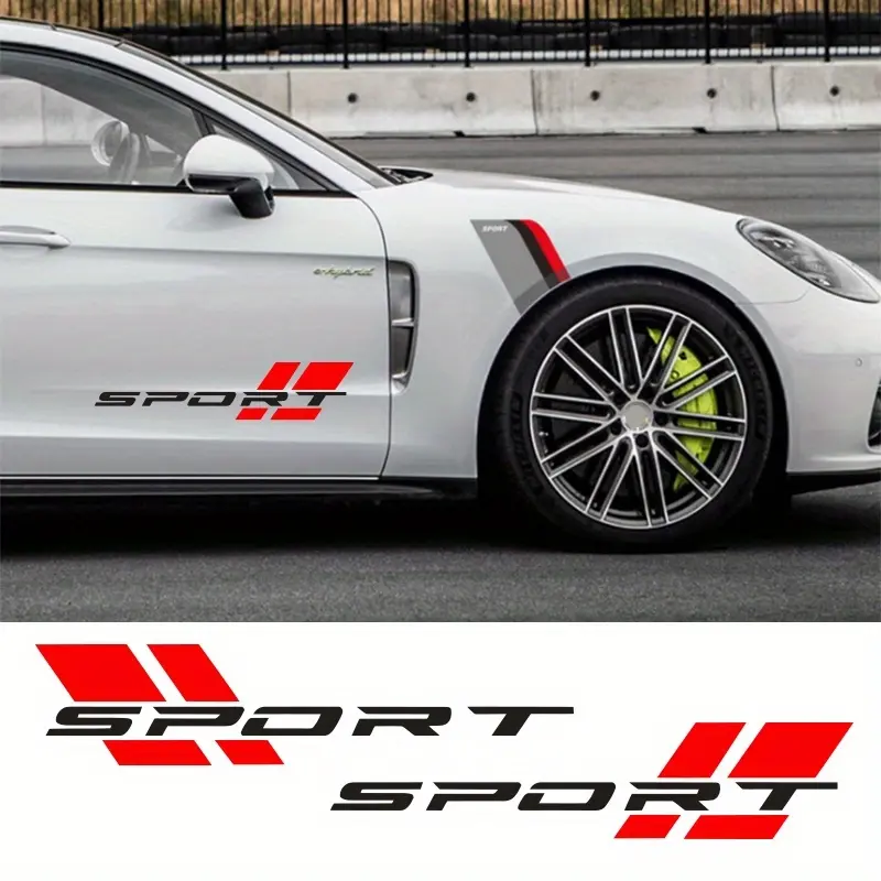 Sporty Car Body Sticker Set, Car Decals, Decal for Cars, Stickers for Cars, Universal Car Sticker, Durable Vinyl Material, Fashion Letters & Graphics Design, Perfectly Enhances Your Car Charm
