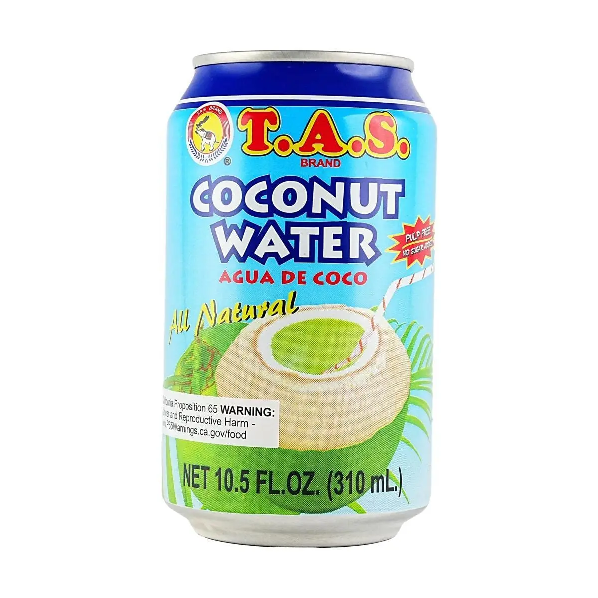 TAS 100% Pure Coconut Water 310ml - Refreshing Natural Hydration TAS 100% Pure Coconut Water 310ml - Refreshing Natural Hydration