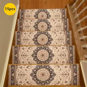 Non-Slip Stair Carpet, Step Protection Carpet, Decorative Bordered Stair Mat for Home Decoration & Bedroom Accessories - Suitable for Indoor, Outdoor Stairs & Multiple Scenarios