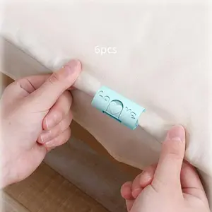 Bed Sheet Grippers Set, 6 Pcs Non-Slip Bed Lock Sheet Holders, Durable Bedding Accessories, Multi-Purpose Household Clips for Packaging, Paper, Clothing, Cable Organization