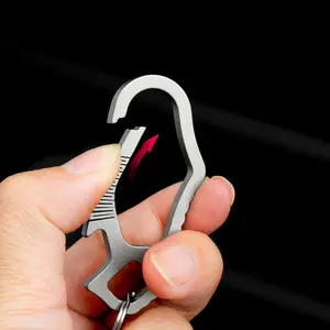 Multifunctional Edc Tool Set, Titanium Alloy Connector & Pocket Bottle Opener, Durable Portable Accessory for Everyday Carry