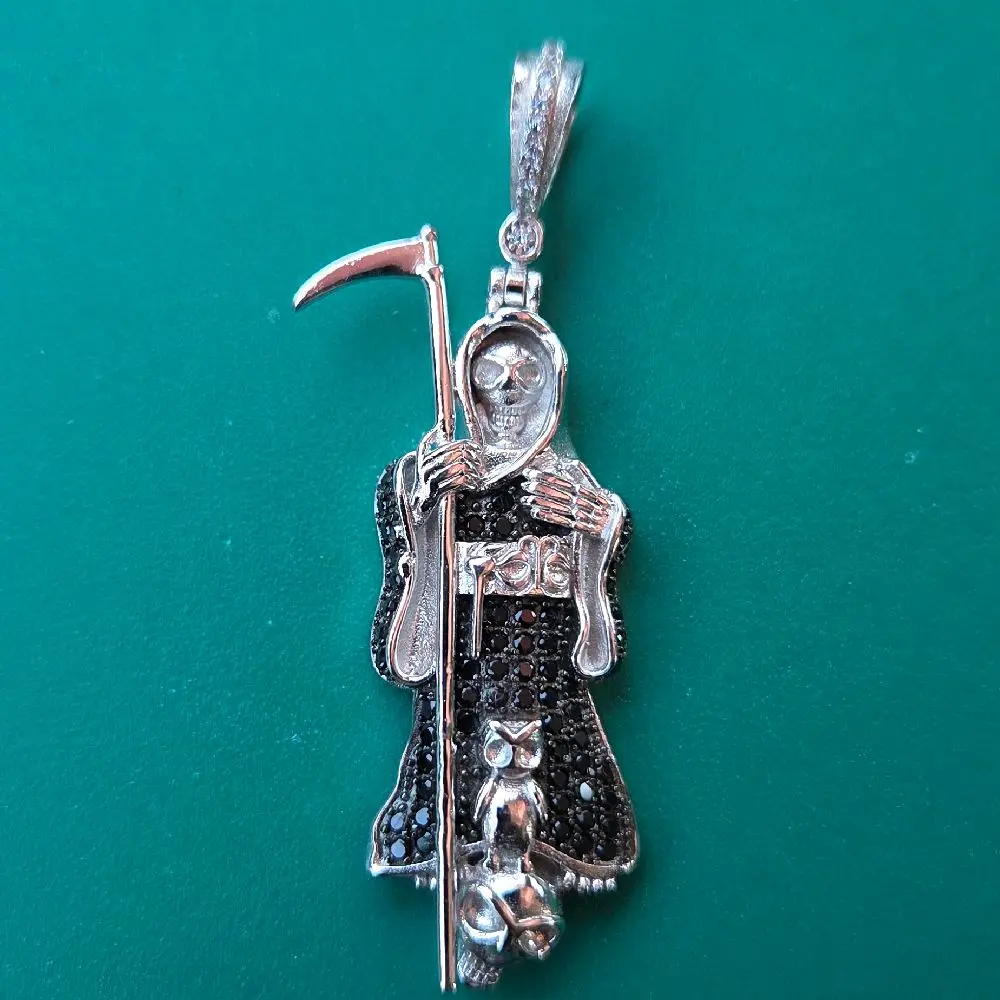 .925 Santa Muerte Pendant