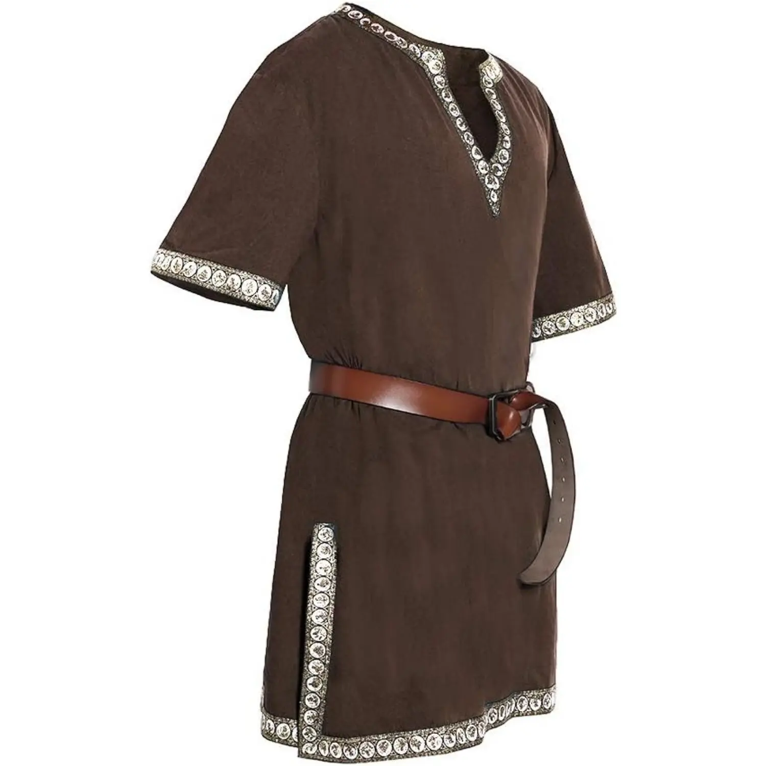 Runcati Mens Medieval Costume Halloween Renaissance Tunic Viking Knight Pirate Warrior LARP Shirts
