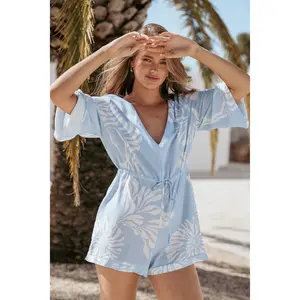 Tiff Romper - Shell Print