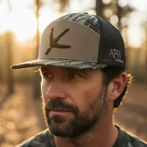 Realtree Original 7 Panel Turkey Tracks Hat Adjustable Snapback Flat Visor Osfm Cotton Sweatband