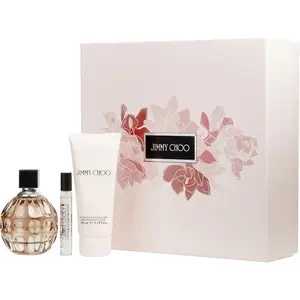 Jimmy Choo Set-Eau De Parfum Spray 3.3 Oz & Body Lotion 3.3 Oz & Eau De Parfum Spray 0.25 Oz Mini For Women