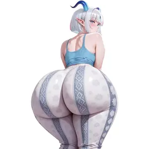 Fantasy Anime Girl Vinyl Sticker, Blue Hair Character Decal, Unique Gamer Art for Laptop Water Bottle Car Window Gaming Setup