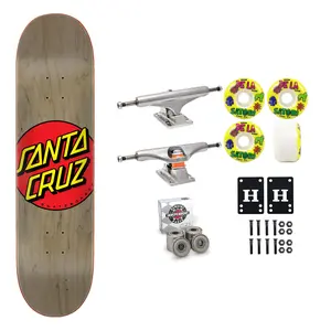 Santa Cruz Skateboard Grey 8.375" Independent Satori Premium Kit