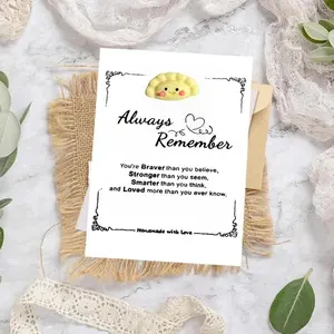 Resin Dumpling Jiaozi Potsticker Love Pocket Hug Cards, 1-100pcs for Students, Ideal Gifts for Family and Friends