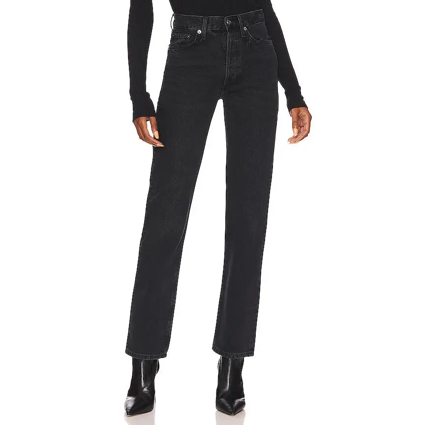 AGOLDE Lana Mid Rise Straight Jeans in Conduct