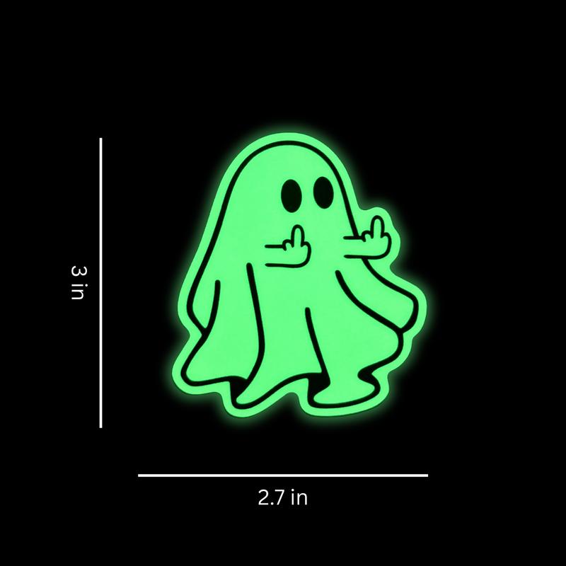 Ghost Meme Sticker - Glow-in-the-Dark Halloween Car Decal