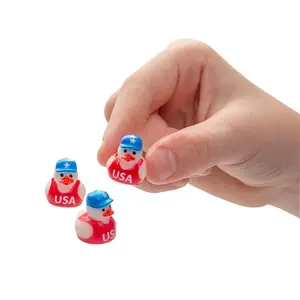 Micro Patriotic Red, White and Blue Rubber Ducks - 1/2", 24 Pcs