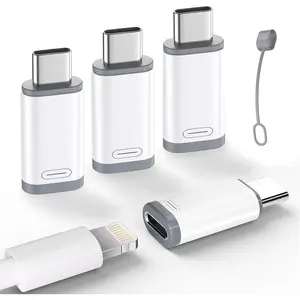 4 Pack Lightning to USB C Adapter for iPhone 15/16/16 Pro Max/Plus Samsung S24 Support Charging & Data Transfer,Type C Charger Connector Cable-Not for Audio