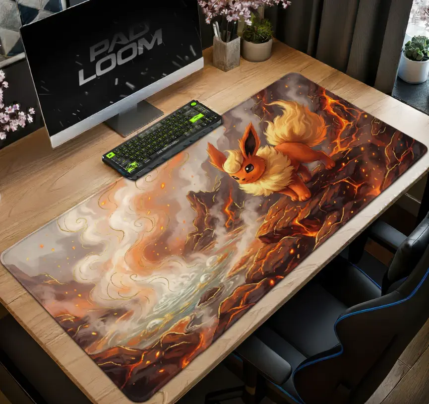 Flareon Lava Ember Mouse Pad - Desk Mat