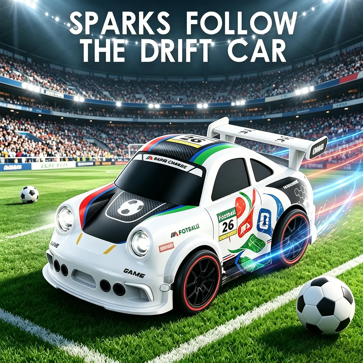2.4G 4WD High-Speed RC Stunt Car, 3-Mode Motion Sensing Rechargeable Race Car with LED Lights, 4WD Interactive Follow & Escape Drift Toy, Perfect Birthday Gift for Kids, Rc Stunt Cars