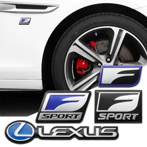 1/4Pcs Car Sticker Aluminum Alloy Lexus Models Emblem Badge Car Modification Accessories Auto Body Rear Decoration Decal For Lexus F Sport ES300 RX330 RX300 GS300 IS250 IS200 CT200h ES300h IS300 IS300h ES IS LS UX NX RX LC LX GX GS RC CT