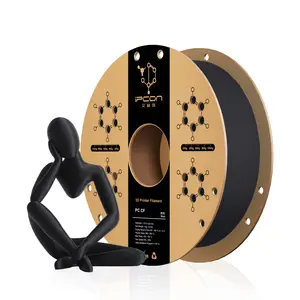 iPCON PC CF 3D Printing Filament, Carbon Fiber Reinforced PC 3D Printer Filament, Ultra-Low Warpage & Water Absorption PC-CF Filament, Rigid & Durable, Enhanced Weather Resistance PC CF Filament With UV-Resistance For Outdoor Structural Parts etc.