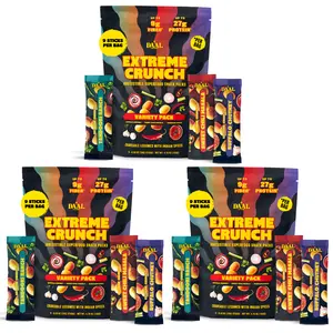 DAAL - Variety Pack - 9 Sticks Per Bag | Tandoori Ranch, Buffalo Chutney & Sweet Chili Masala | High Protein, Fiber-Rich, Gluten-Free Snack