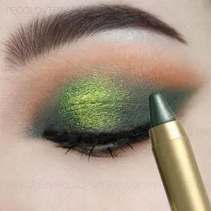 1pc Sparkling Golden Eyeshadow Stick, Smooth Texture, High-Pigment Metallic Shine, Quick-Dry Long-Lasting Formula, Waterproof Sweat-Resistant Non-Fading, Makeup Sharing, Photo Taking, Newbies & Makeup Lovers, Daily Wear, Parties & Stage