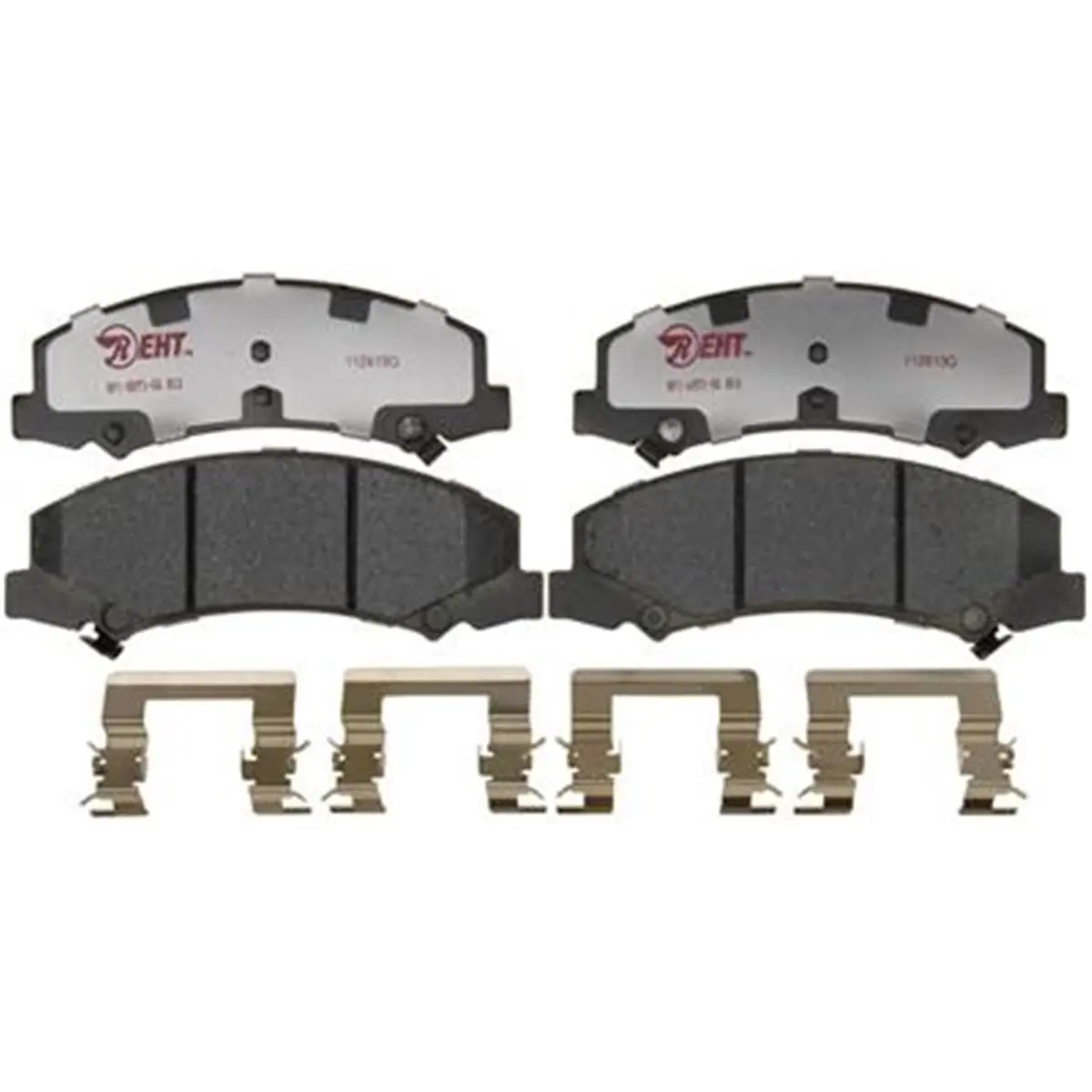 212 MAIN RM Brakes EHT1159H Hybrid Ceramic Brake Pad Set - Set of 4, Aggressive Stop Performance, Includes Shims, Hardware Included