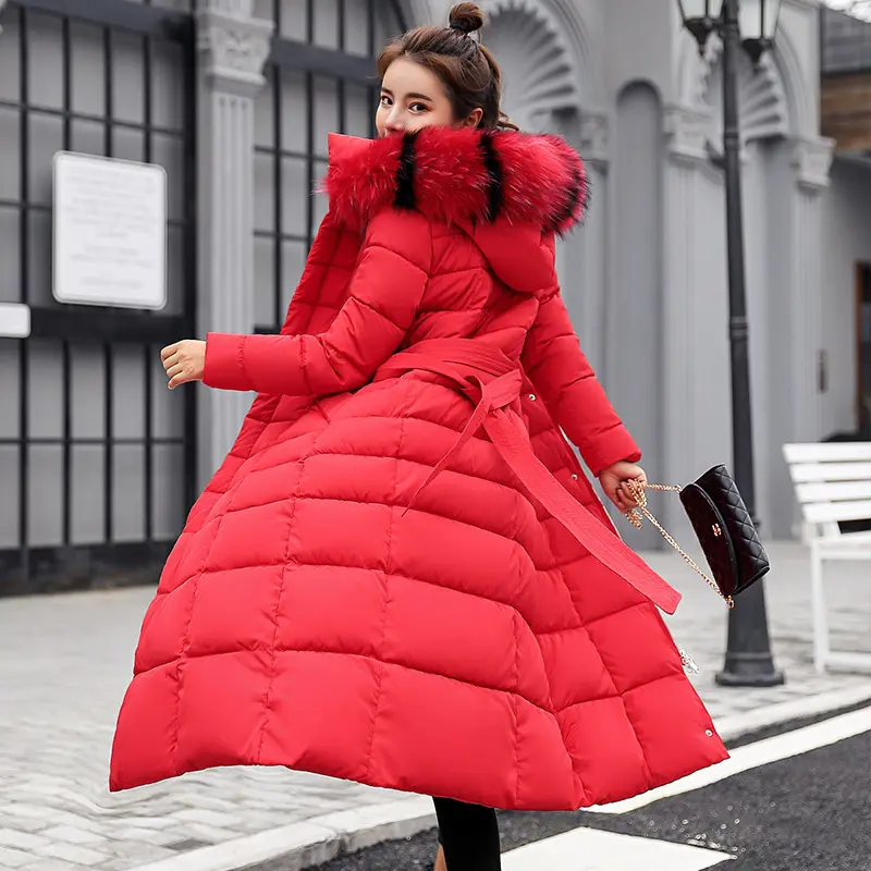 bright red【With fur collar】