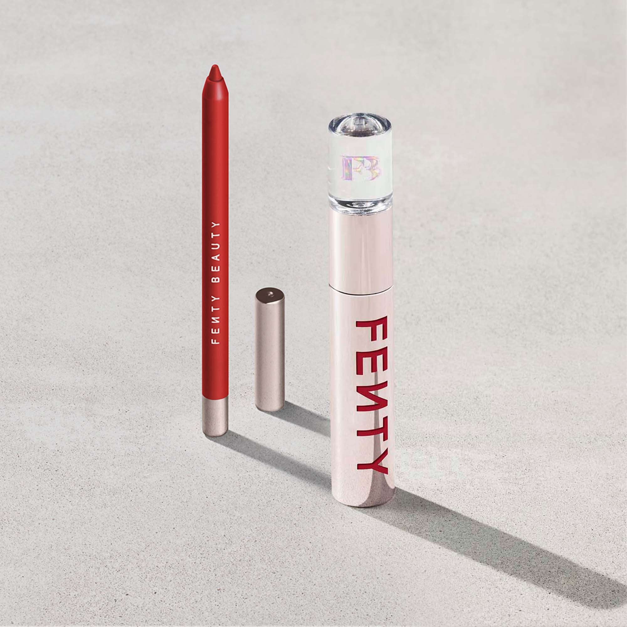 Fenty Beauty Icon Lips Duo: Trace’d Out Pencil Lip Liner Fenty Icon Velvet Liquid Lipstick
