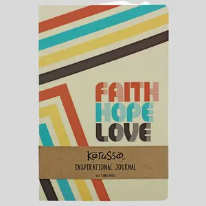Kerusso Women's Paperback Journal, Bible-Themed Graphic Notebooks with Faith, Hope, Love Designs for Office Stationery Use