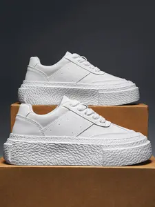 Women's Cloud-Like Platform Sneakers | Breathable Chunky Sole | Modern White Shoes Thick Sole Sneaker