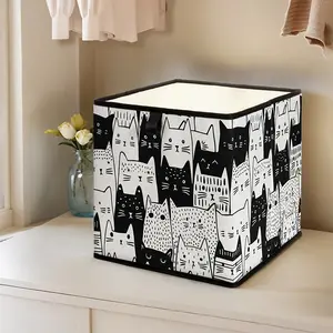 Cat Pattern Open Storage Box, Stackable Drawer Organizer, Durable Multi-Functional Design for Home Dorm Room Organization Under Bed Space Saving