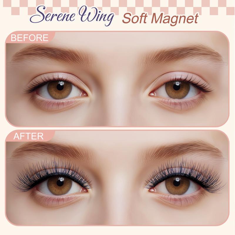 Valentine's & Galentine's Day Gift | Wffenhefragrance No-Glue Magnetic Eyelash Kit | 3D Soft Lightweight Natural Eyelashes with Applicator & Storage Box | Easy Apply Remove Reusable Eco-Friendly