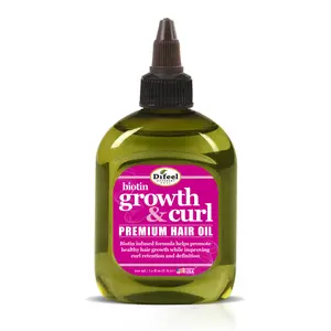 Difeel Biotin Growth & Curl Premium Hair Oil 7.1 oz - Natural Formula for Healthy Hair Growth & Defined Curls