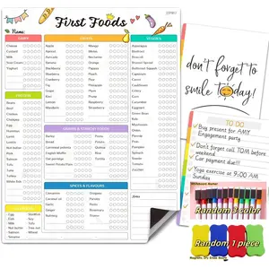 Magnetic Erasable Baby Food Tracker Board, Reusable Daily Feeding Schedule, Record Baby Foods & Meals, Easy-To-Use Whiteboard