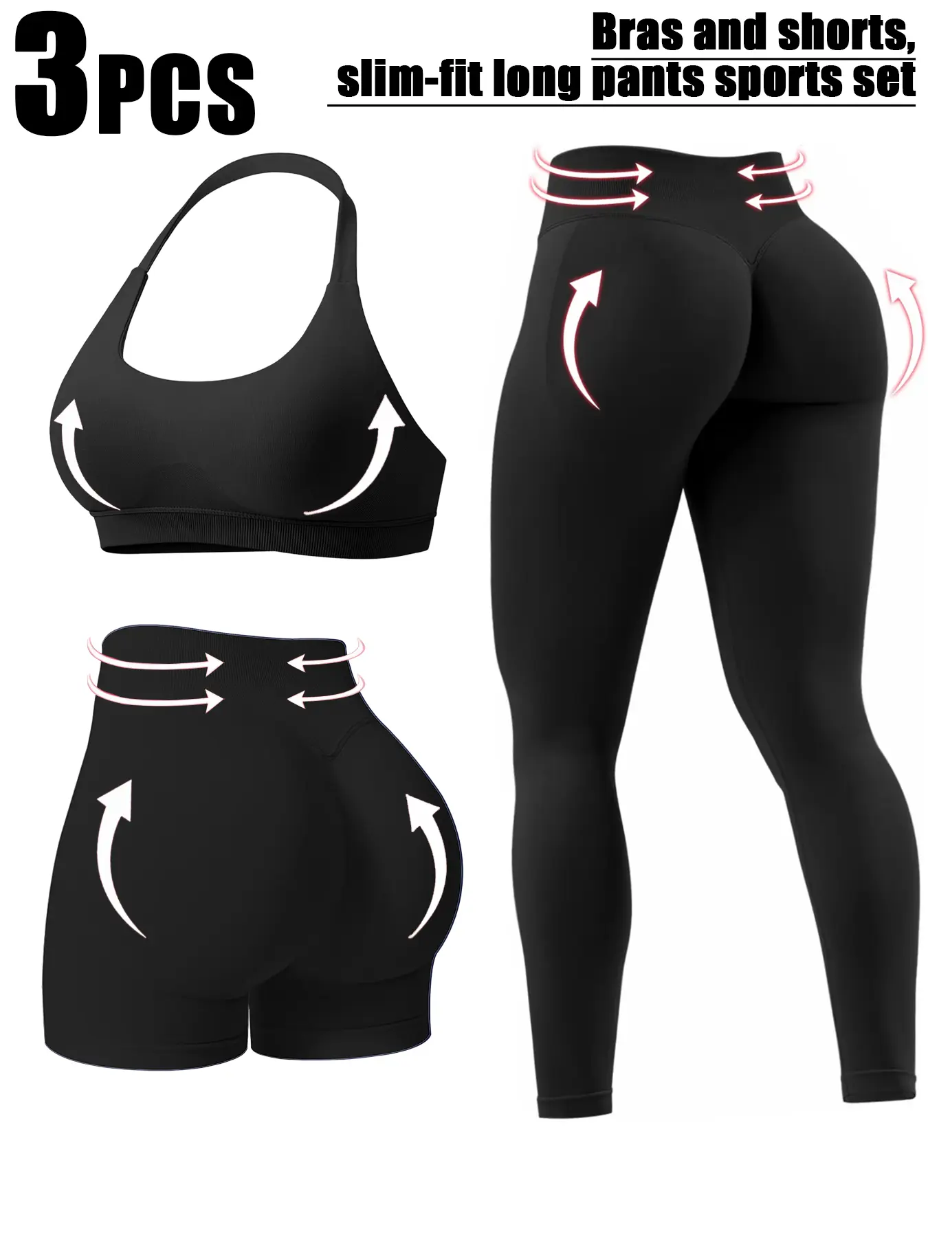 Yoga Gym Outdoor Exercise Fitness Three-Piece Set