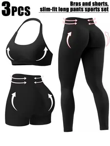 Yoga Gym Outdoor Exercise Fitness Three-Piece Set