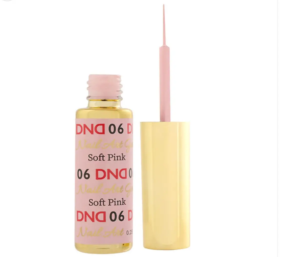 DND Pink Gel Nail Polish, 06 Soft Pink 100ml Nail Care Cosmetic for Manicure, Long-Lasting Formula