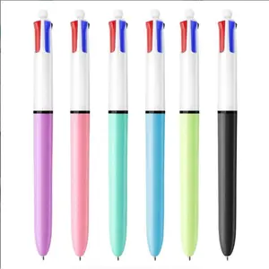4 Colors 1.0mm Multifunctional Writing Pen Set, Smooth Writing Pens Kit for School Office Home Use, Essential Stationery Supplies, Comfortable Writing Experience