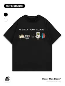 Vintage Gamer Graphic Tee, Classic Streetwear, Loose Short Sleeve Casual Top, Breathable Fitted Design, Unisex Trendy Clothing, Perfect for Gaming & Daily Wear