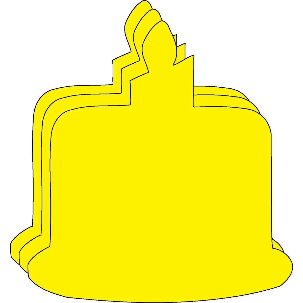 SHAPES ETC. Large Single-Color Cut-Out, Birthday Cake Cake Decoration for Festive Decorating