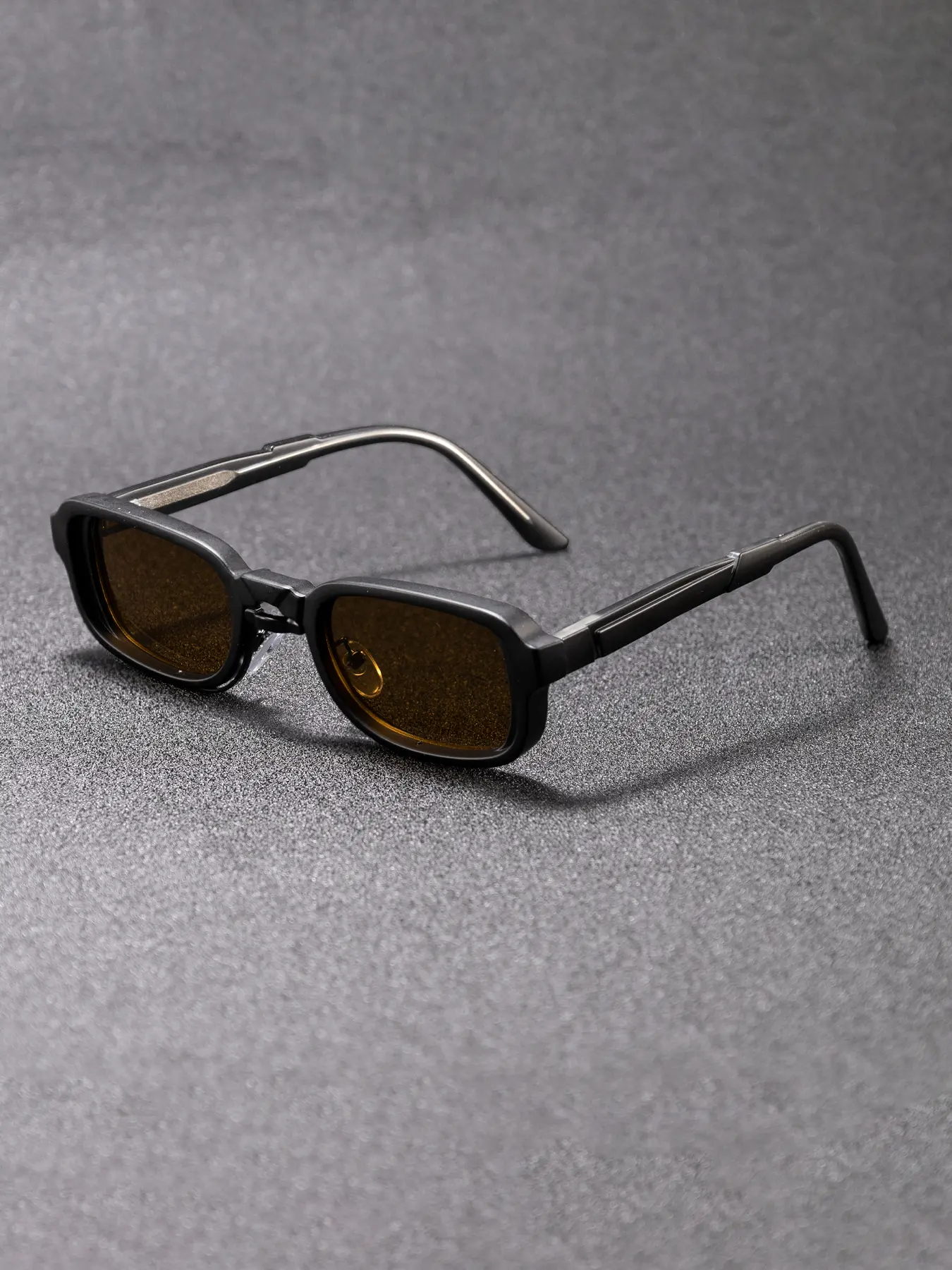 Hip Hop Personality New CP Temple Tips Glasses AC Lens Square Narrow Frame Unisex Retro Simple Music Festival Party Street Snap Prop
