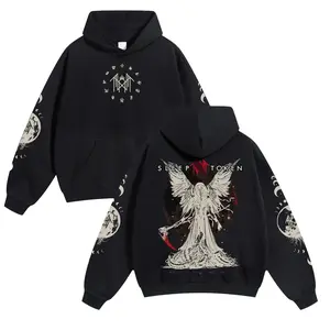 Sleep Token Unisex Hoodie For Autumn Winter Thick Warm Sleep Symbol Fan Style Retro Print Versatile For Ins Street Style Couples Outfits Top Choice For Boyfriend Gift Fabric Menswear Casual Fit