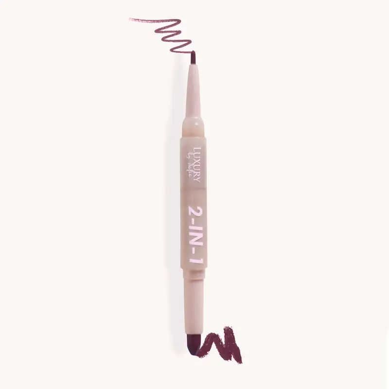 Luxury by Sofia 2 in 1 Lipstick Lipliner Retractable Pencil Semi Matte