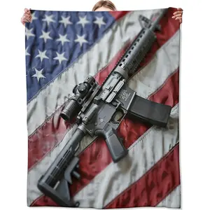 Gun Blanket for Couch,Bed,Sofa, Soft Cozy Gun Throw Blanket for All Season  50”×60”