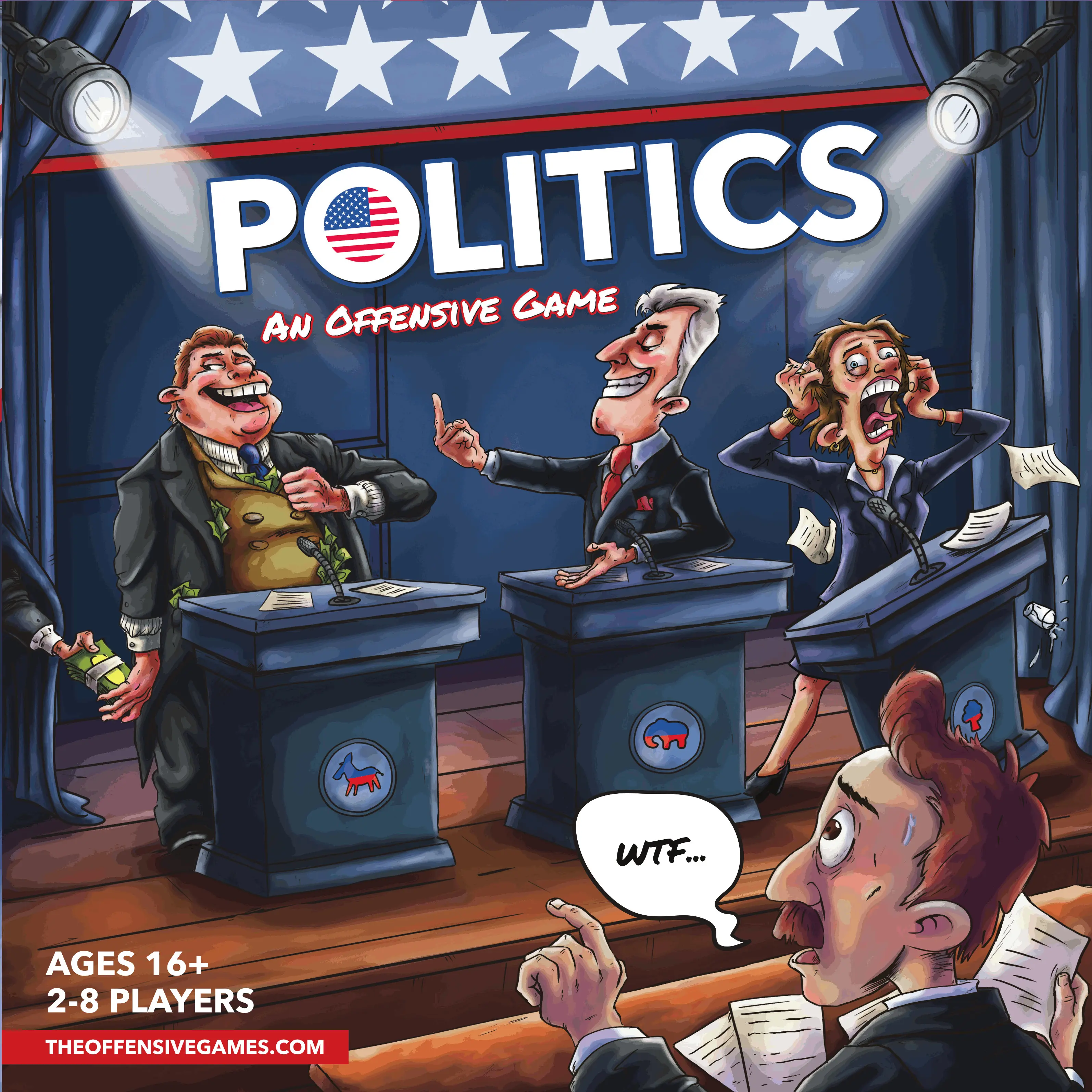 Politics-Themed Offensive Strategy Board Game for Adults, Toys & Hobbies Political Strategy Game