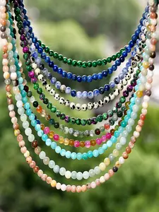 Natural Stone Beaded Necklace, Fashion Jewelry for Party, Daily Clothing Decor, Trendy All-match & Exquisite Jewelry for Birthday Gift, Necklace Chain