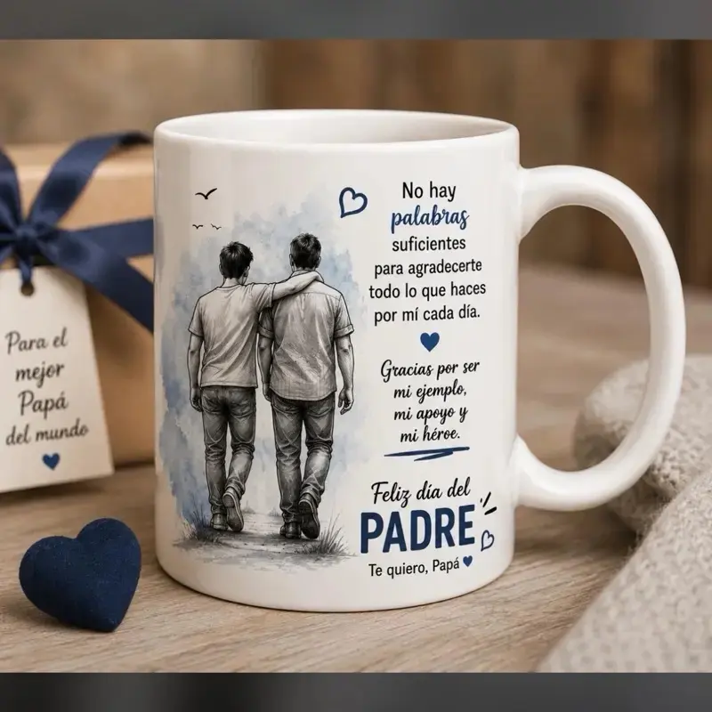 11oz Personalized Ceramic Coffee Cup with Handle - Modern Kitchenware Drinkware, Father’s Day Gift for Dad