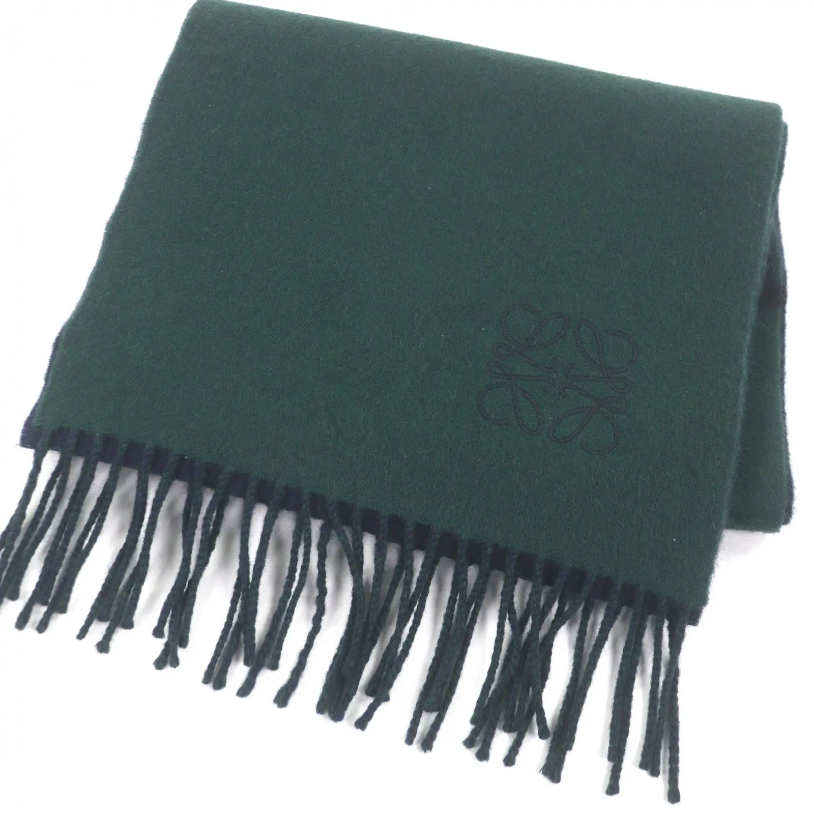 Pre-owned Loewe Wool Small Leather Goods Cashmere Scarf