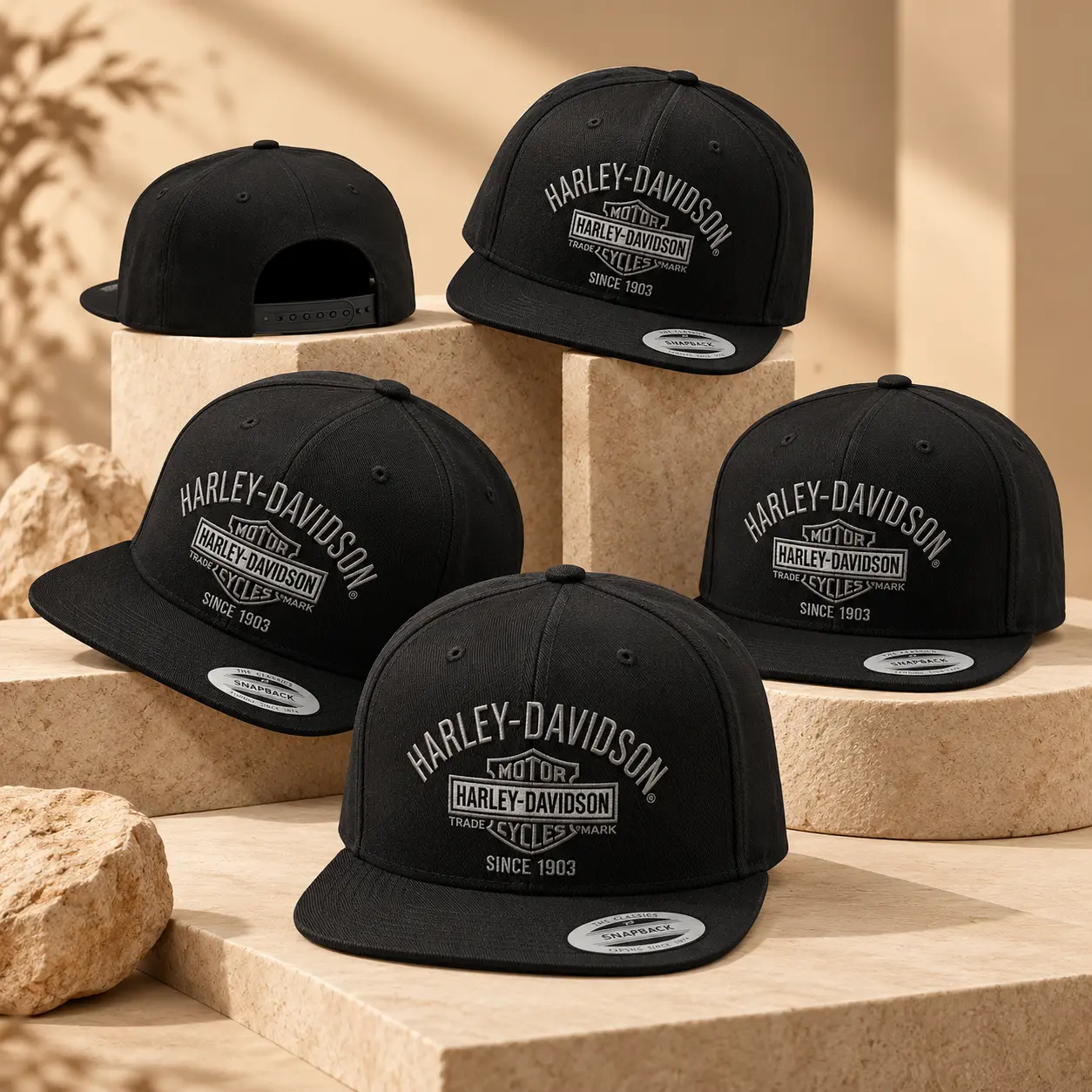 Classic 1903 Road Motor Badge Graphic Black Flat Brim Snapback Cap, Vintage Motorcycle Inspired Adjustable Hat, Structured Biker Garage Streetwear Headwear for Men Women, Retro Rider Style Outdoor Driving Travel Casual Gift